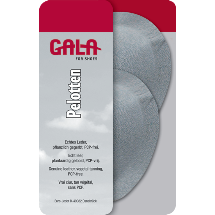 CasaBellissimo GALA Pelotten Schuheinlagen aus Leder Silber Grau