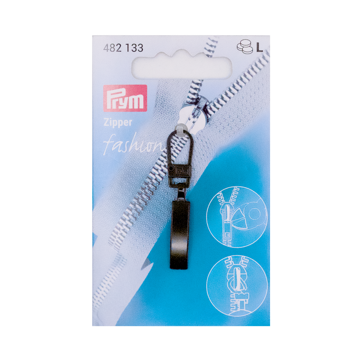 CasaBellissimo Prym Reißverschluß-Zipper-Fashion "Classic" rechteckig schwarz Zipperanhänger