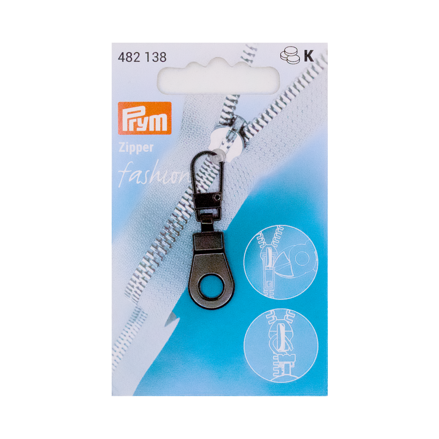 CasaBellissimo Prym Reißverschluss Zipper Fashion "Öse" schwarz Zipperanhänger