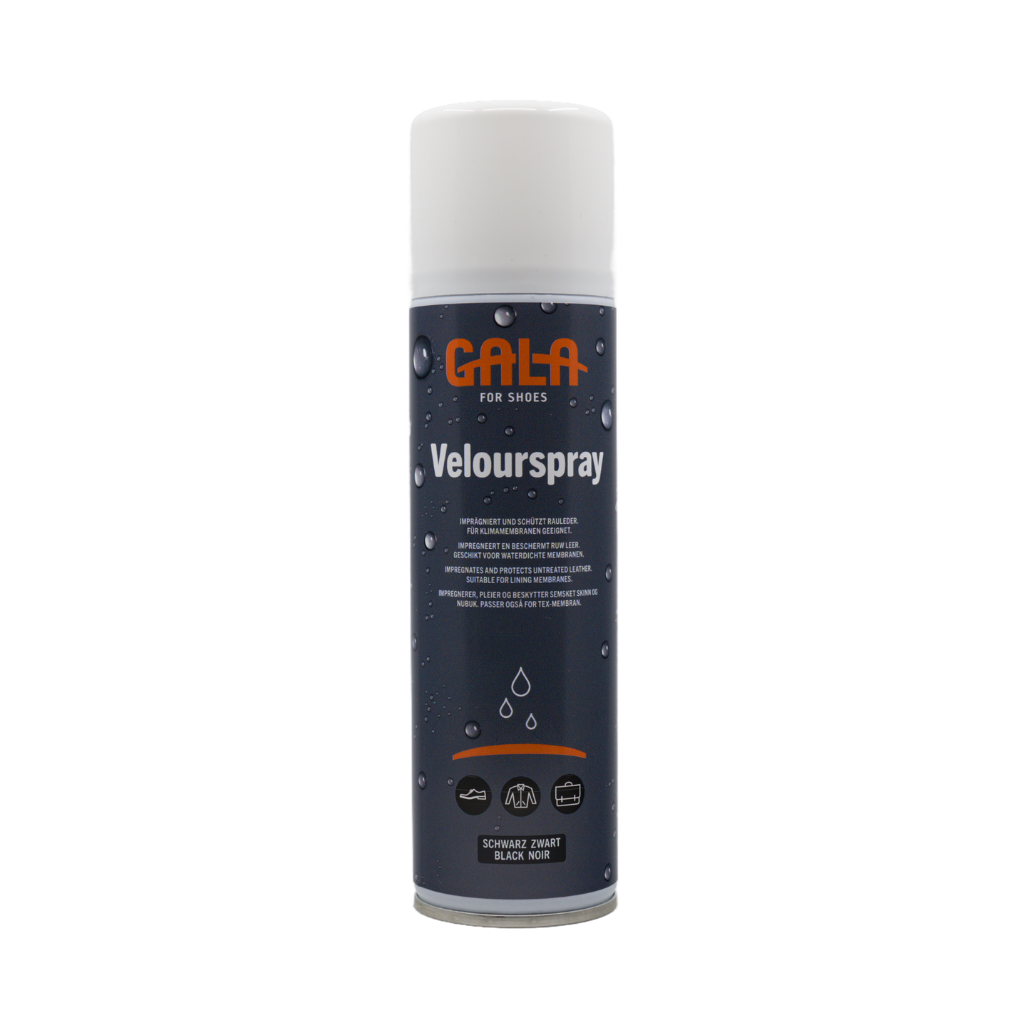 GALA for Shoes Velour Spray 250 ml in schwarz, weiß oder grau