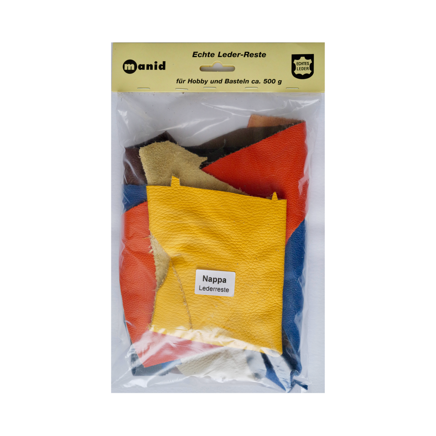 Echte Nappa Leder-Reste von manid im 500g Beutel für Hobby und Basteln