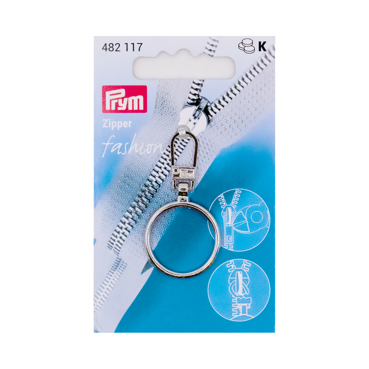 Prym Reißverschluß-Zipper-Fashion "Ring" silberfarbig