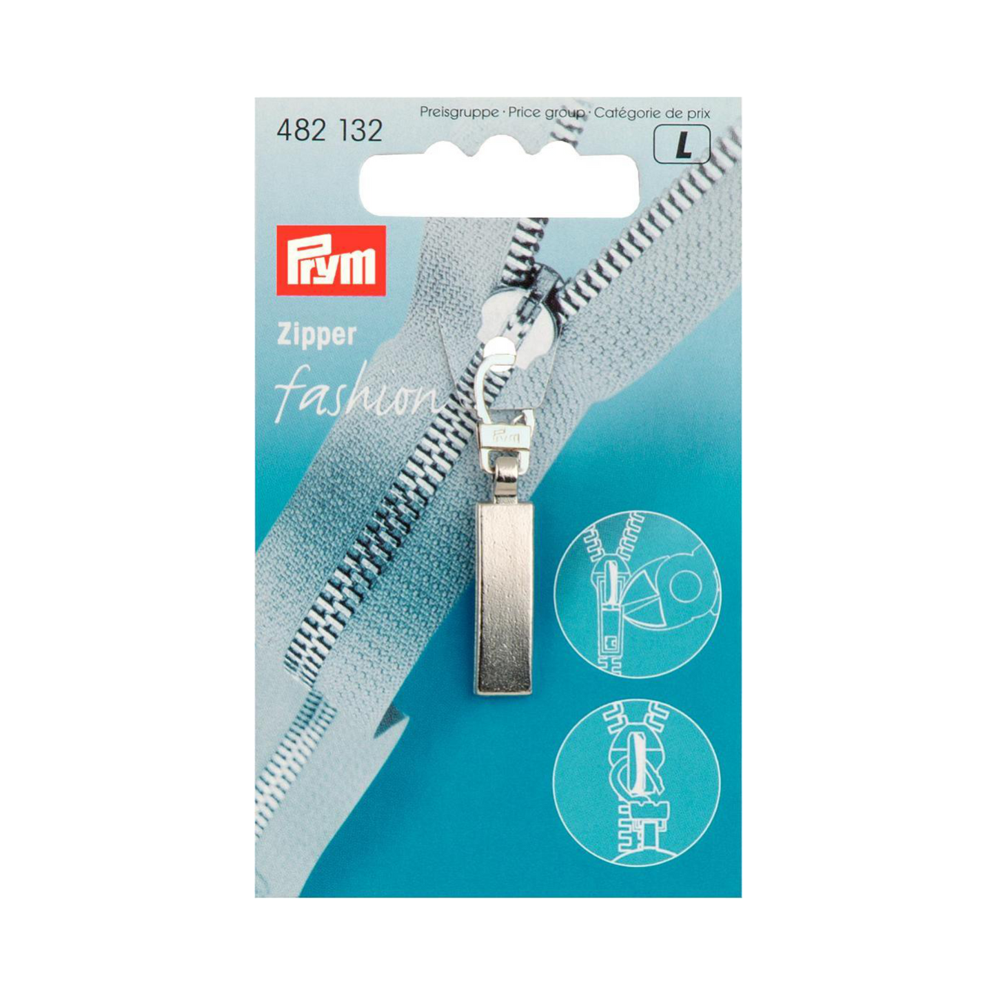 Prym Reißverschluss -Zipper-Fashion "Classic" rechteckig silberfarbig matt