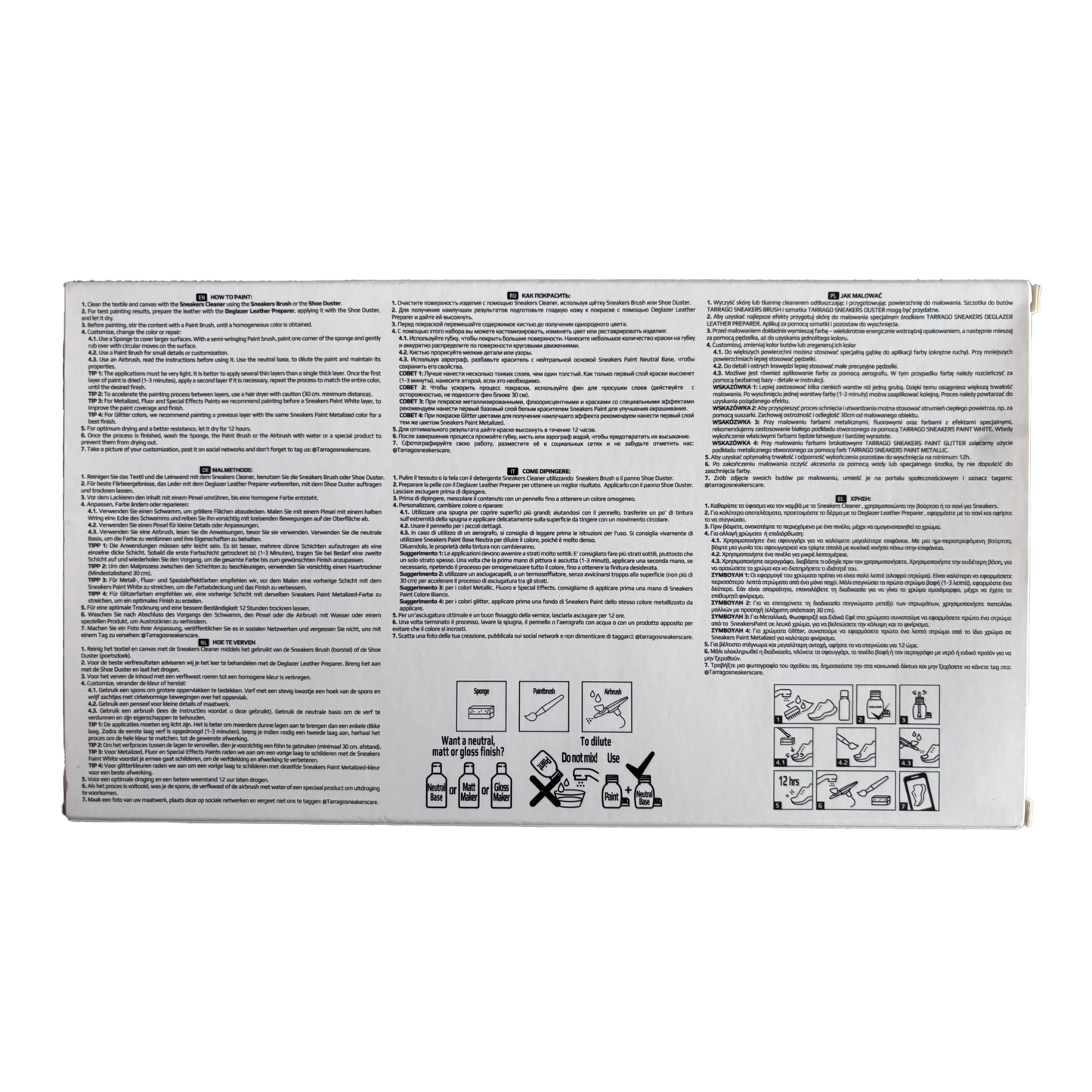 Tarrago Sneakers Paint-Set, Starter Kit, 11-teilig