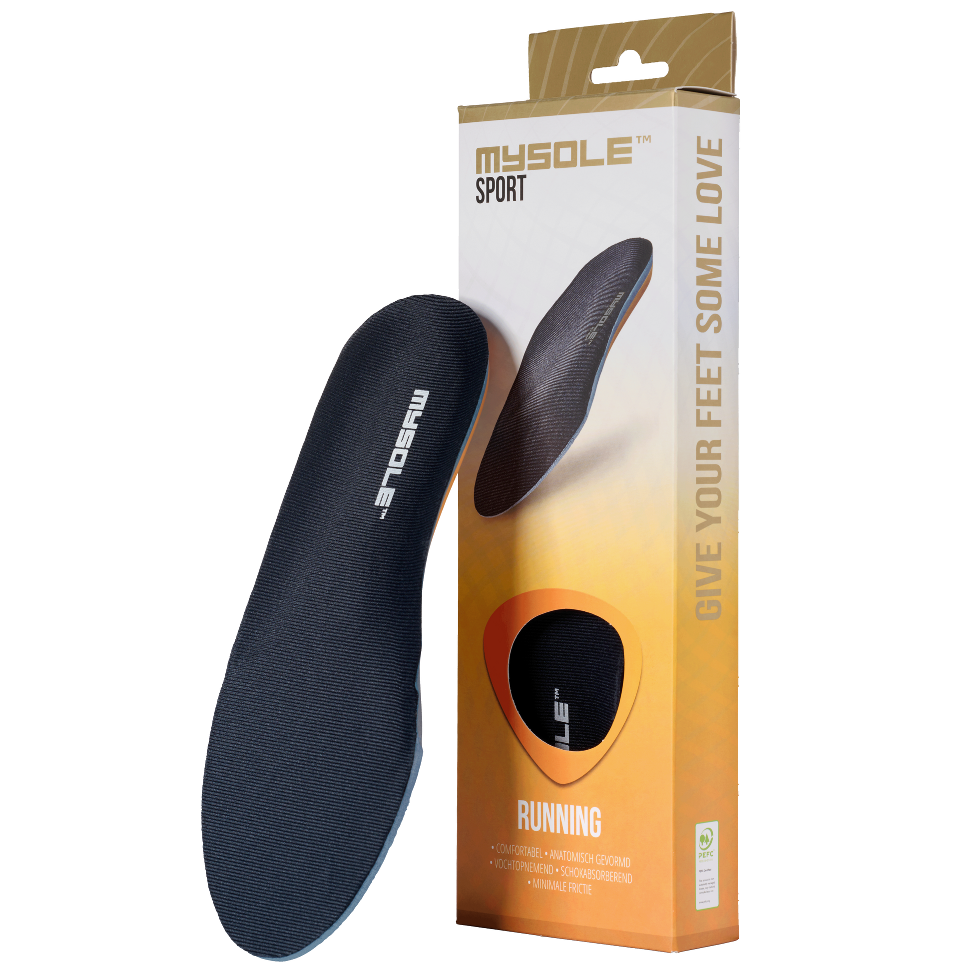 MYSOLE Sport Running hochwertige Einlegesohle mit Verpackung