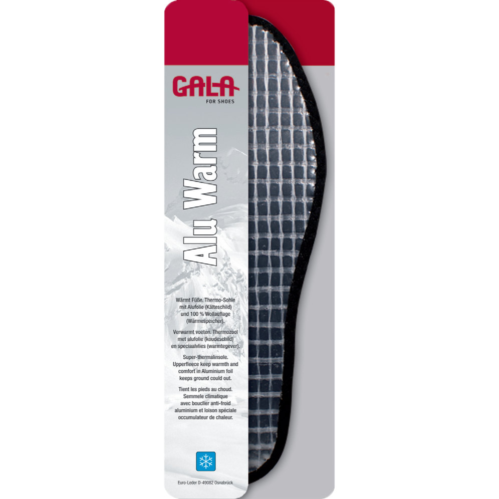 CasaBellissimo GALA Schuheinlage Schuhsohle warm mit Alu Beschichtung mit Verpackung freigestellt