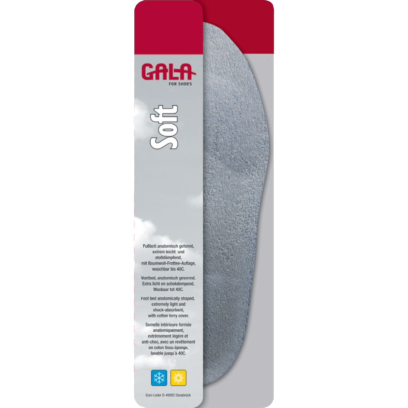 GALA Soft weiche graue Einlegesohlen