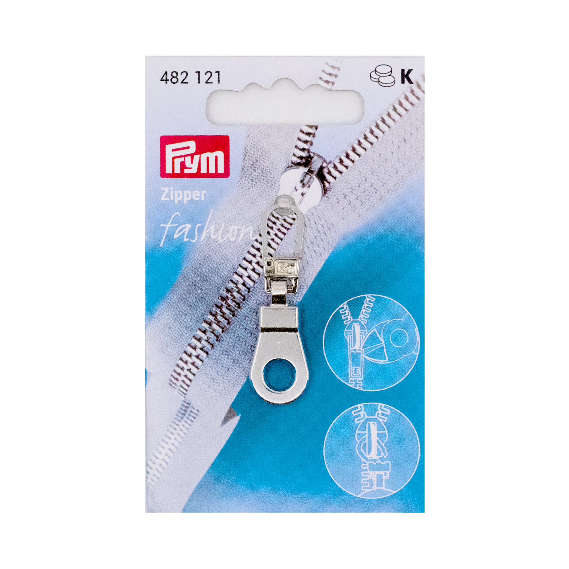 CasaBellissimo Prym Reißverschluß Zipper Fashion Anhänger "Öse" silberfarbig