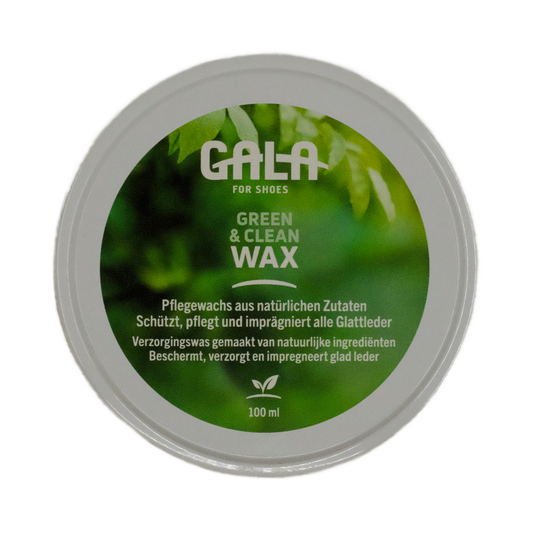 GALA for Shoes Green & Clean Wax 100 ml neutral in der geschlossenen klassischen Schuhcreme Dose 