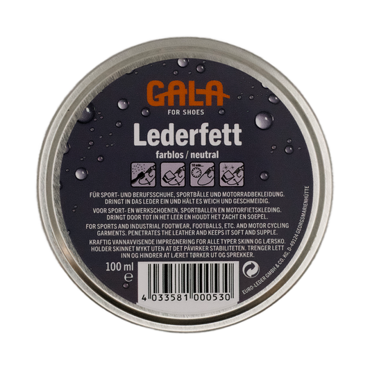 GALA for Shoes Lederfett neutral 100 ml in der geschlossenen klassischen Schuhcreme Dose 