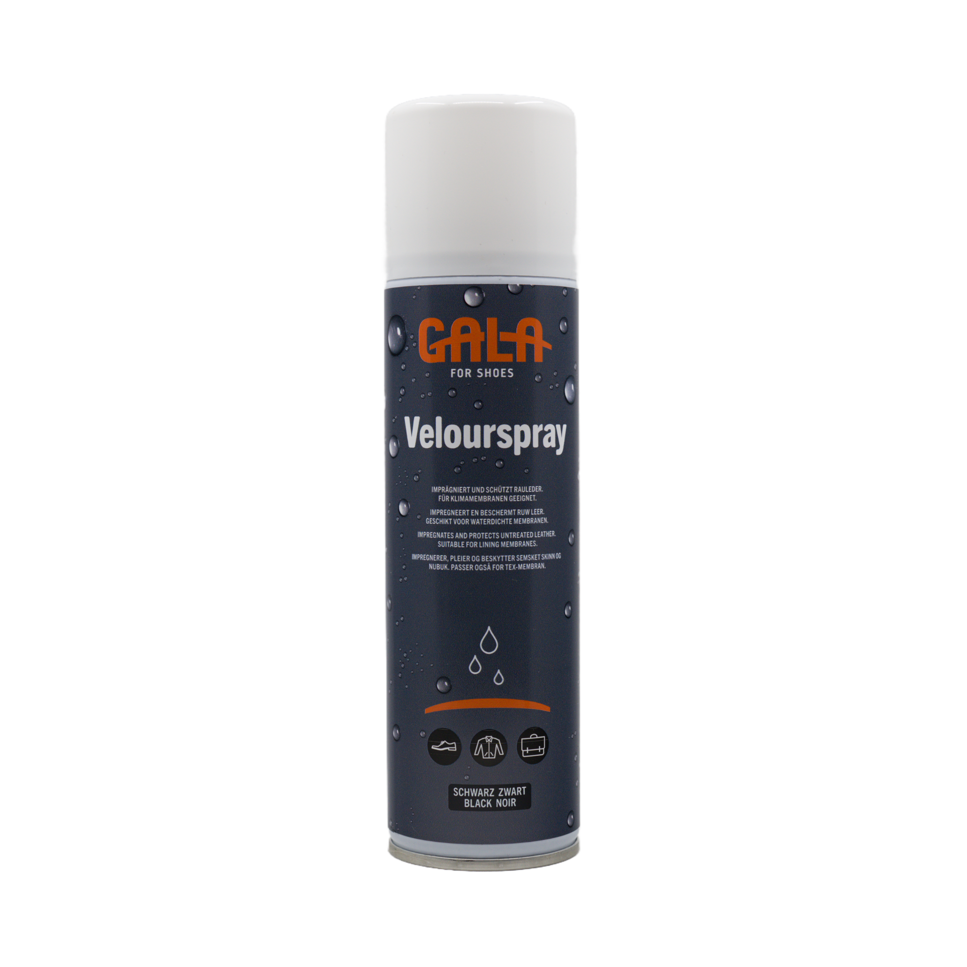 GALA for Shoes Velour Spray 250 ml in schwarz, weiß oder grau