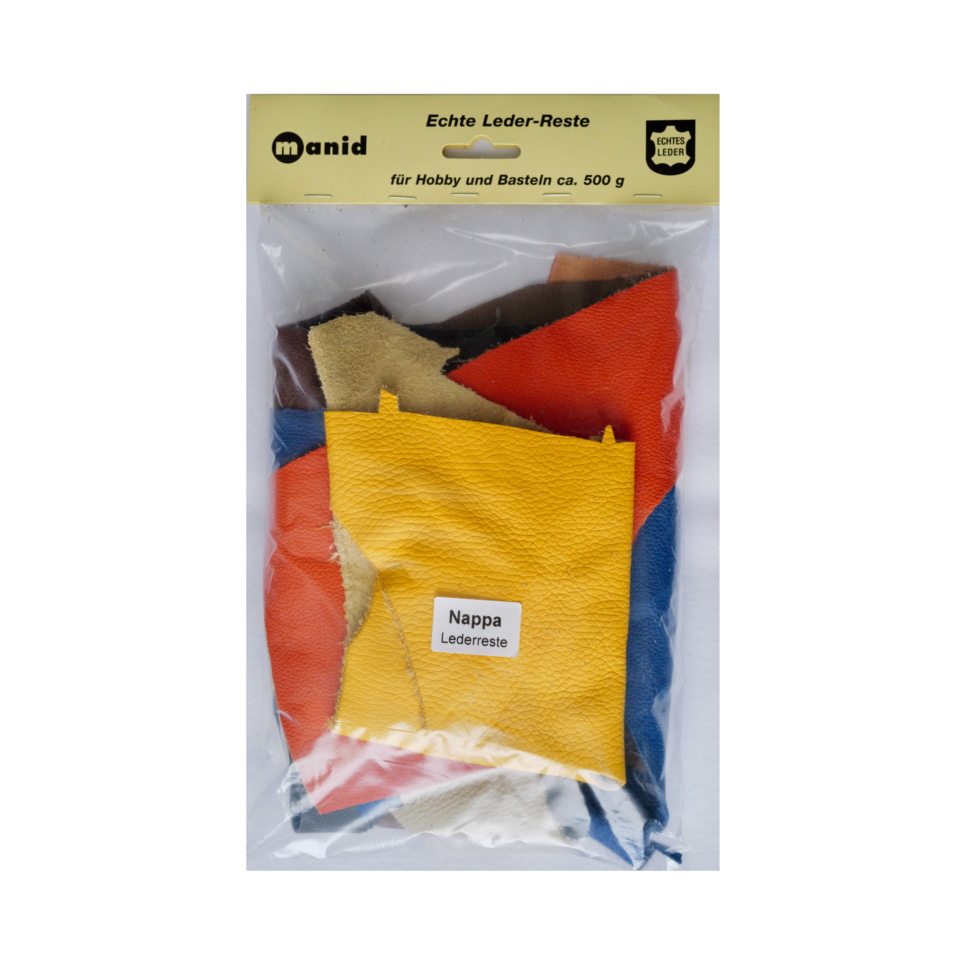 Echte Nappa Leder-Reste von manid im 500g Beutel für Hobby und Basteln