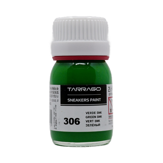 Grüne Tarrago Sneakers Paint 25 ml  in der kleinen Glas Schraubflasche