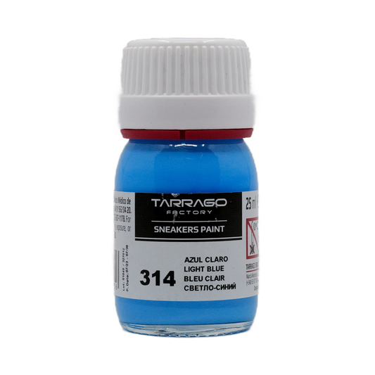 Hellblau Tarrago Sneakers Paint 25 ml  in der kleinen Glas Schraubflasche